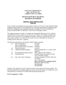 Public hearing notice for 8807 NE 34th
