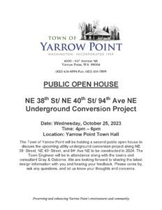 Yarrow Point public open house flyer