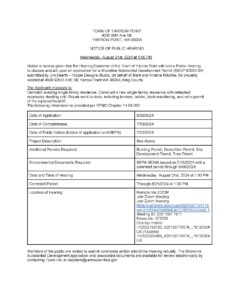 Yarrow Point public hearing notice document