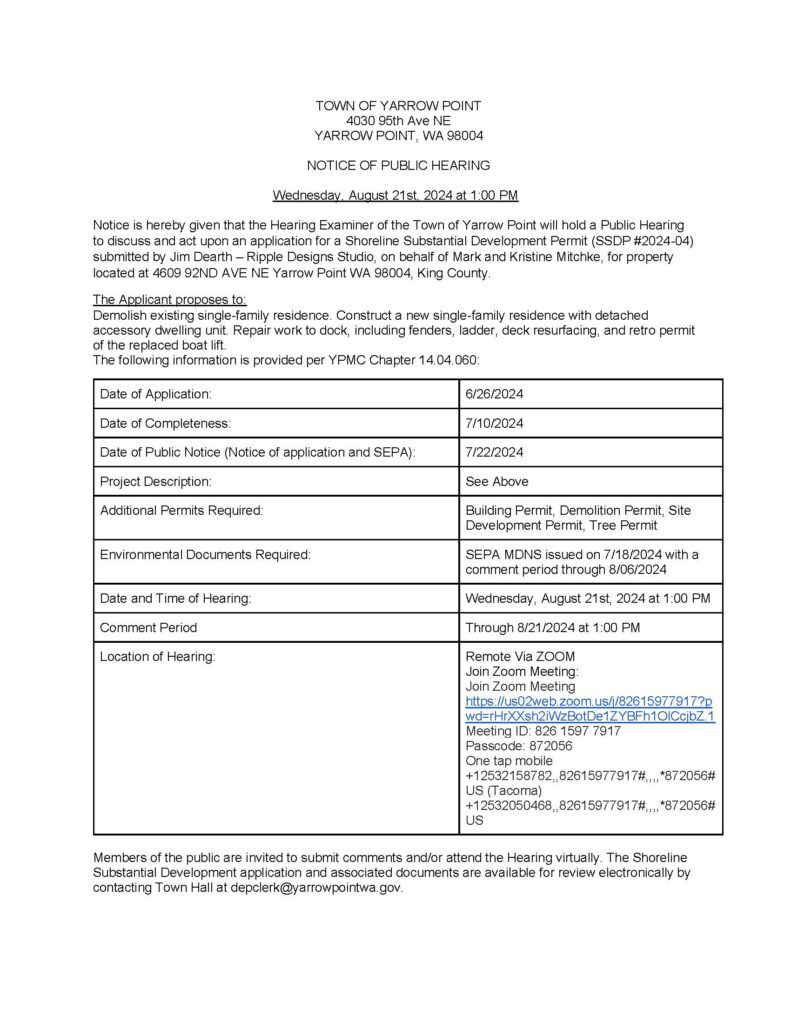 Hearing notice August 21 2024 demolition
