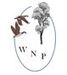Oval logo: flower, two birds, WNP