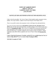 Yarrow Point DNS notice November 2025