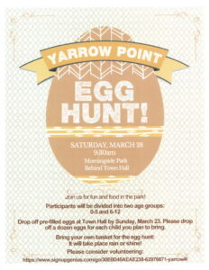 Yarrow Point Egg Hunt event poster