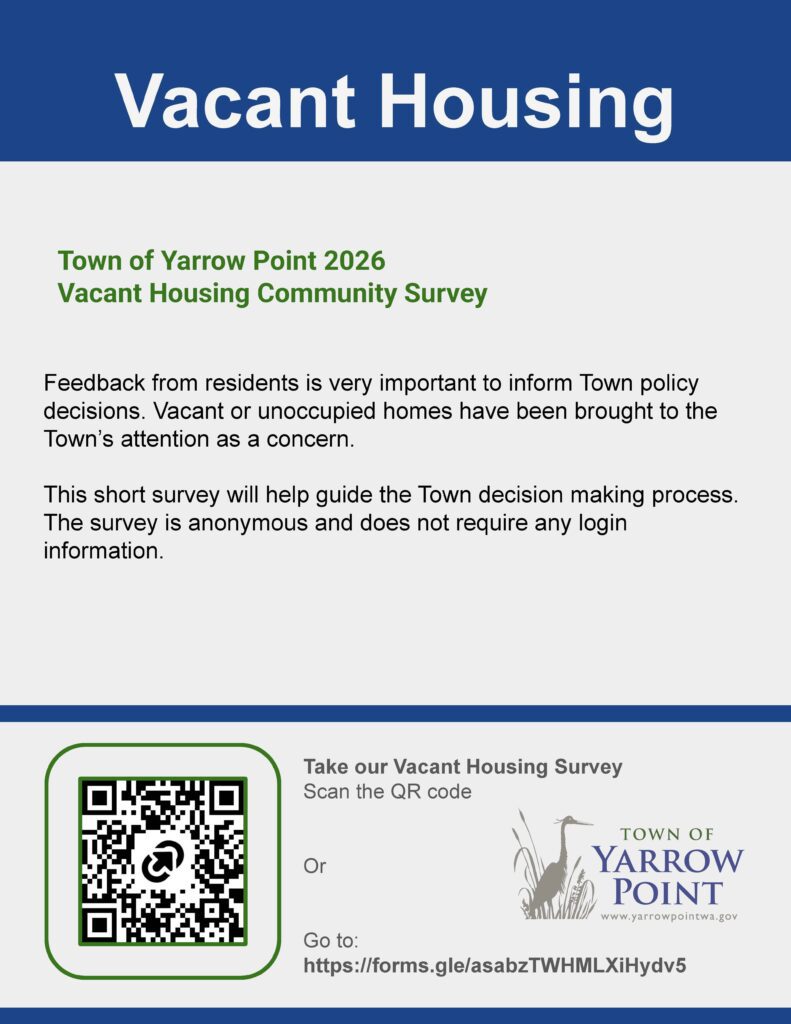 Vacant housing survey flyer with QR code