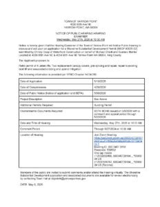 Hearing notice May 27, 2026 for 95th Ave